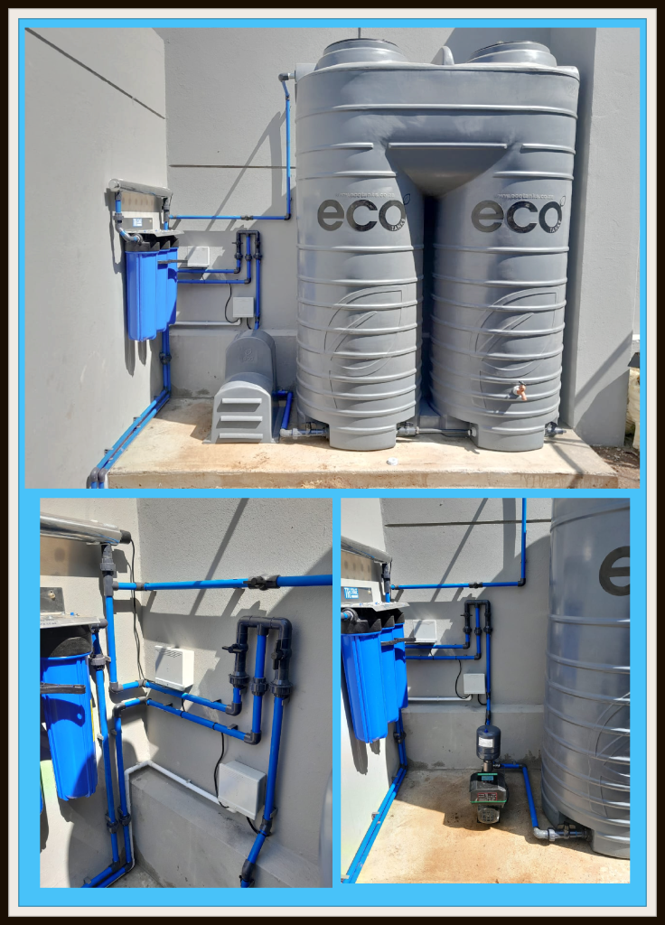 Plumber repairing a pressure pump system